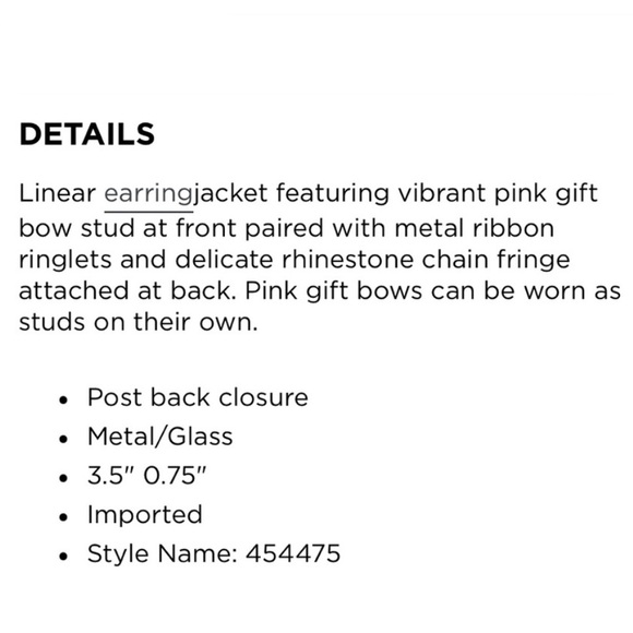 New BETSEY JOHNSON Gift Bow Crystal Dangle Earrings - Picture 9 of 11